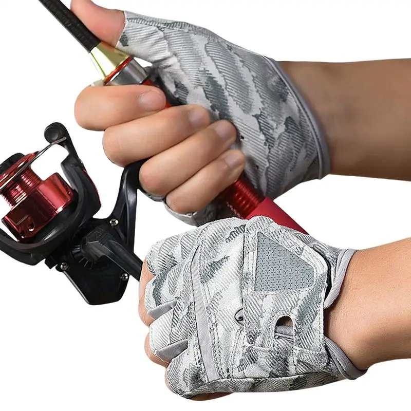 

Breathable Mittens Fingerless Lightweight Fishing Mittens Outdoor Travel Gear Fish Accessories For Angling Camping Trip