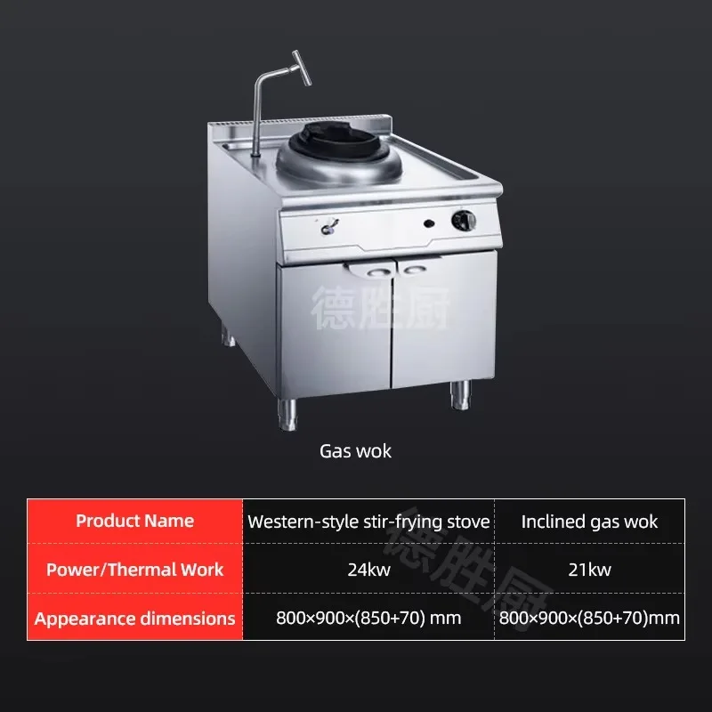 Stainless Steel Commercial Vertical Western Style Ggas Wok Cabinet Kitchen Equipment Restaurant  Ggas Tilting Braising Pan