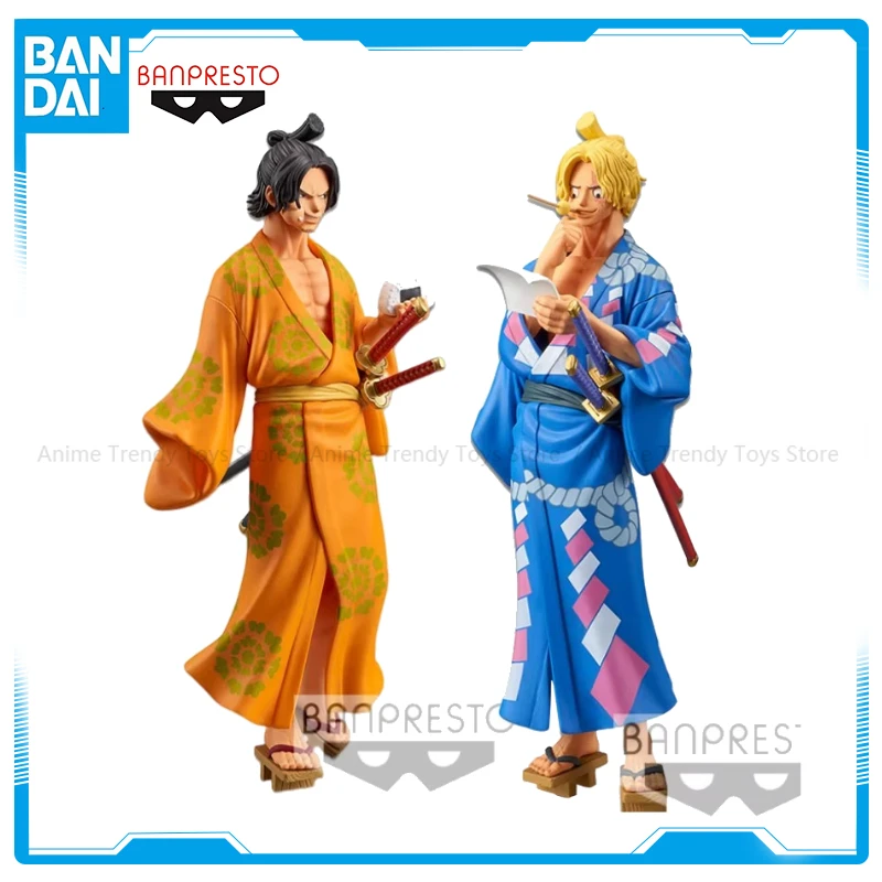 Auf Lager Original Bandai BANPRESTO Magazin FIGUR One Piece Sabo Portgas·D·Ace Kimono Anime Action Figur Spielzeug Modell Sammeln