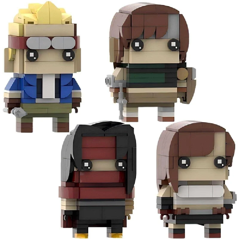 MOC Final Fantasy VII Characters Hand-made Square Head Toy Assembled Building Block Model Male