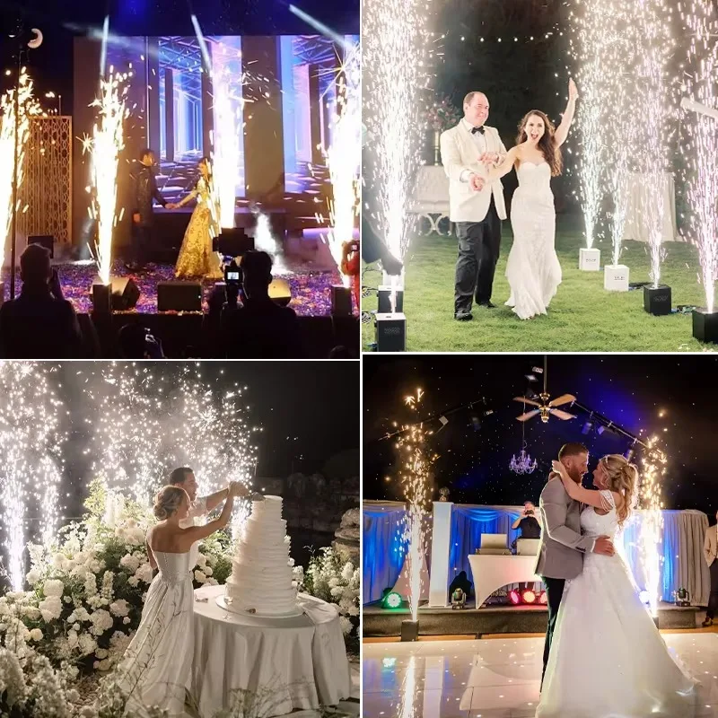 4PACK 350W Mini Cold Spark Machine With Portable Bags Remote Control Electronic DJ Stage Equipment For Wedding Party Events view 6
