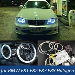 For BMW 1 Series E81 E82 E87 E88 116i 118i 120i 125i 128i 130i 135i 2004-13 White Headlight Rings CCFL Angel Eyes Light Kit