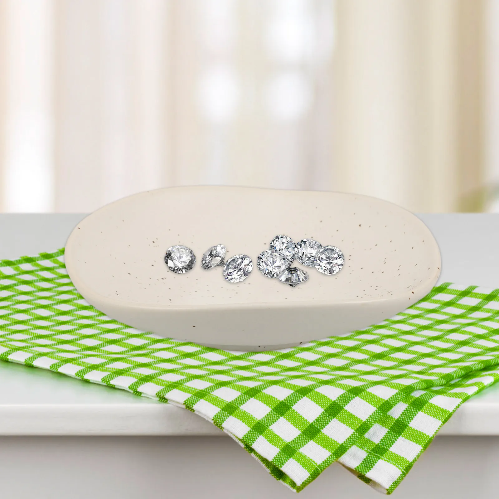 

Керамическая тарелка для украшений: роскошный поднос для колец с подглазурной росписью, органайзер для мелочей на прикроватную тумбочку или туалетный столик