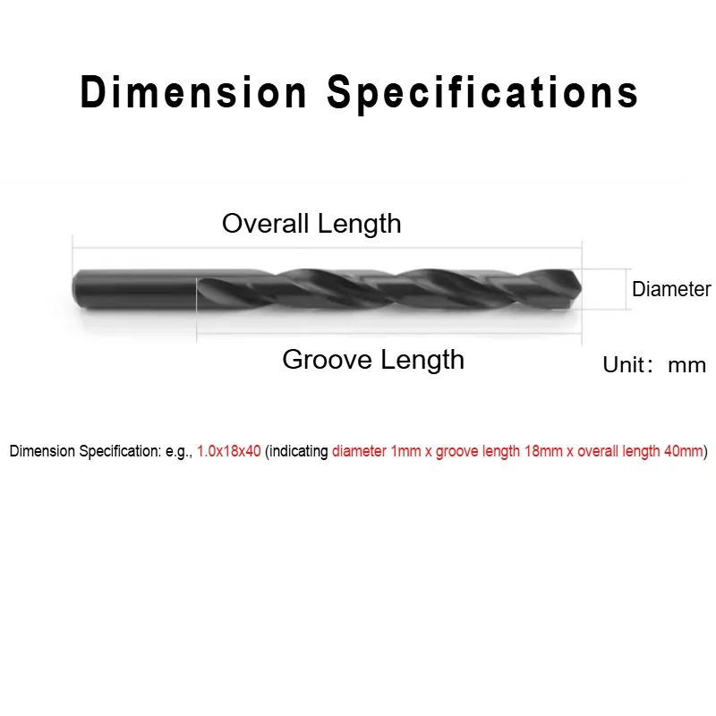 1~12mm Black Coated HSS Straight Shank Regular/Extended UT Twist Drill For Metal Aluminum Stainless Steel High Quality