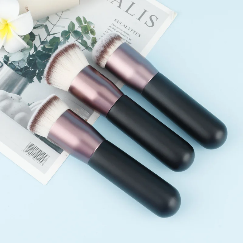 

New Large Chunky Flat Slanted Round Foundation Brush Single Makeup Convenient No Trace Foundation