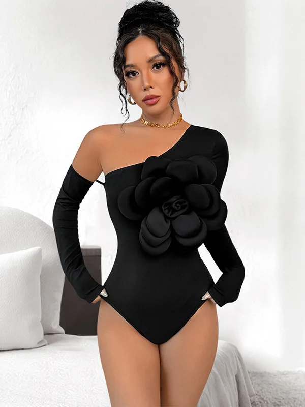 

Женский комбинезон с открытыми плечами, однотонный, уличный стиль, средняя талия, брюки, полиэстер