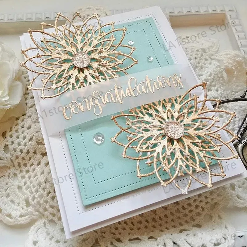 Round Wreath 4pcs Scrapbooking Cutting Dies Paper Cards Making Tool Embossing DIY Decorative Craft Die Cut 2025 New Arrivals