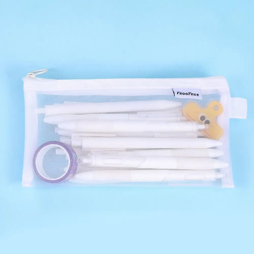 Ins Net Pen Bag High Appearance Level Large Capacity Pencil Bag Korean Version Multifunction Stationery Storage Bag Student