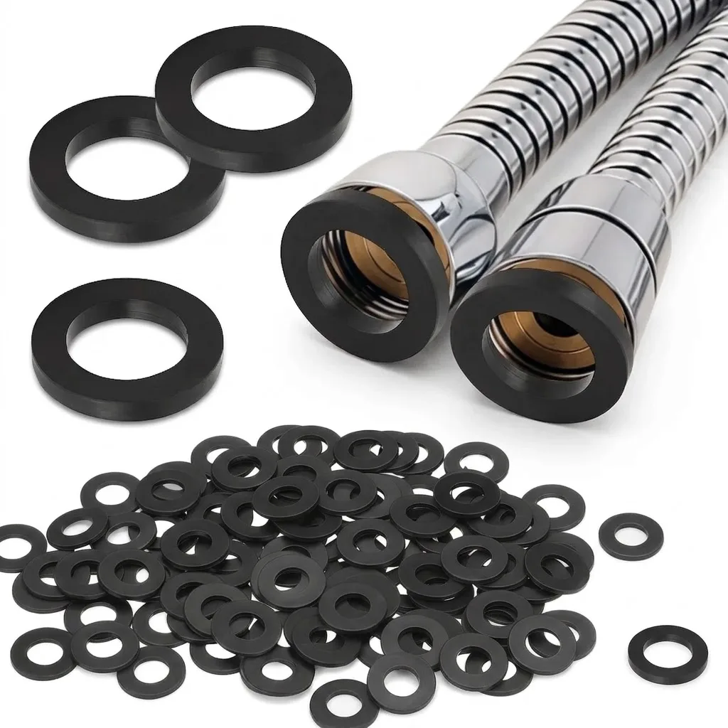 Rubber Washers 1/2 inch 3/4 inch Sealing Rings Waterproof Shock Absorbing Flat Gaskets Oil Resistant Flat Washer Leak proof Ring