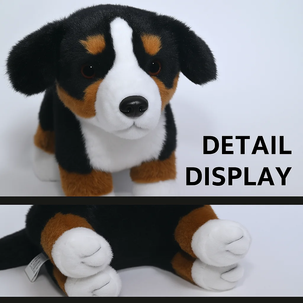 Berner Sennenhond Knuffel 9,8 Inch Super Realistische Hond Pop Troostende Metgezel Pop Kinderen Verjaardagscadeau Hond Shap
