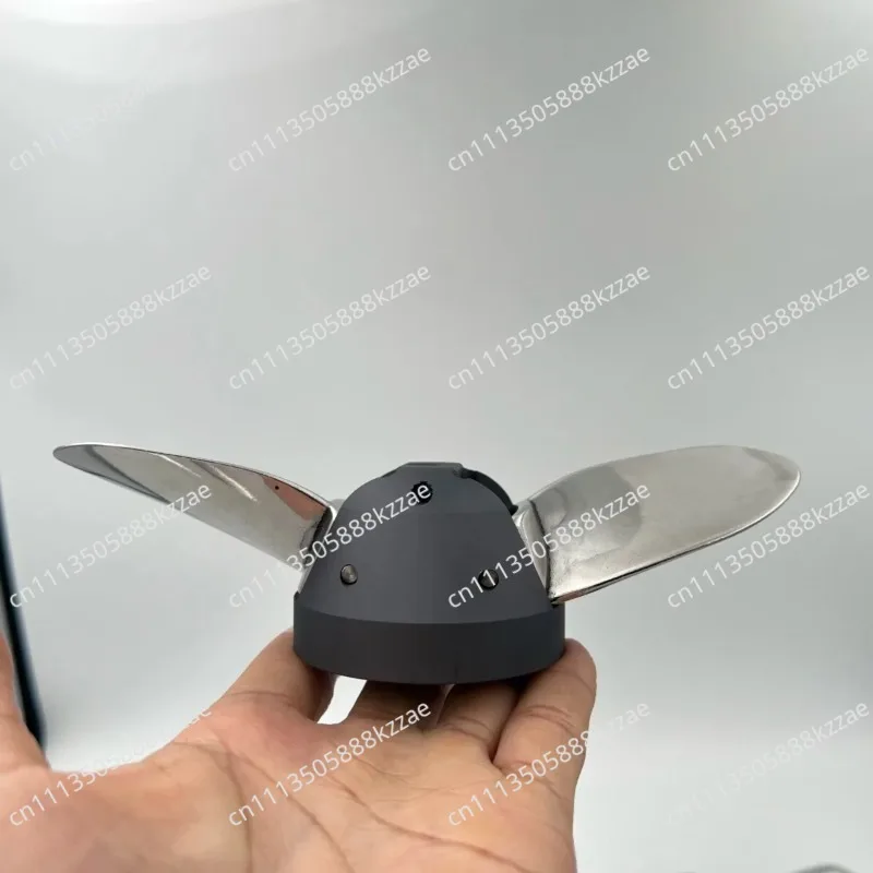 6374/6384 Folding Propeller Stainless Steel | 2-Blade Kayak Thrust Prop for Efoil/Outboard Motor | Foldable Prop