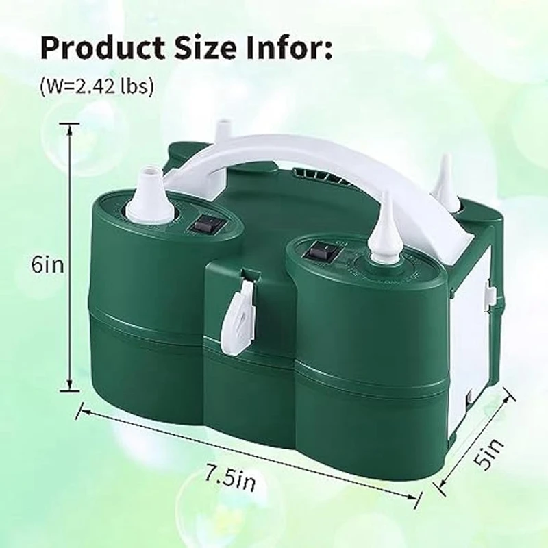 Powerful Electric Balloon Pump,Air Inflate/Deflate Pump,Double Motor For Swimming Pool, Inflatable Bed And Etc.