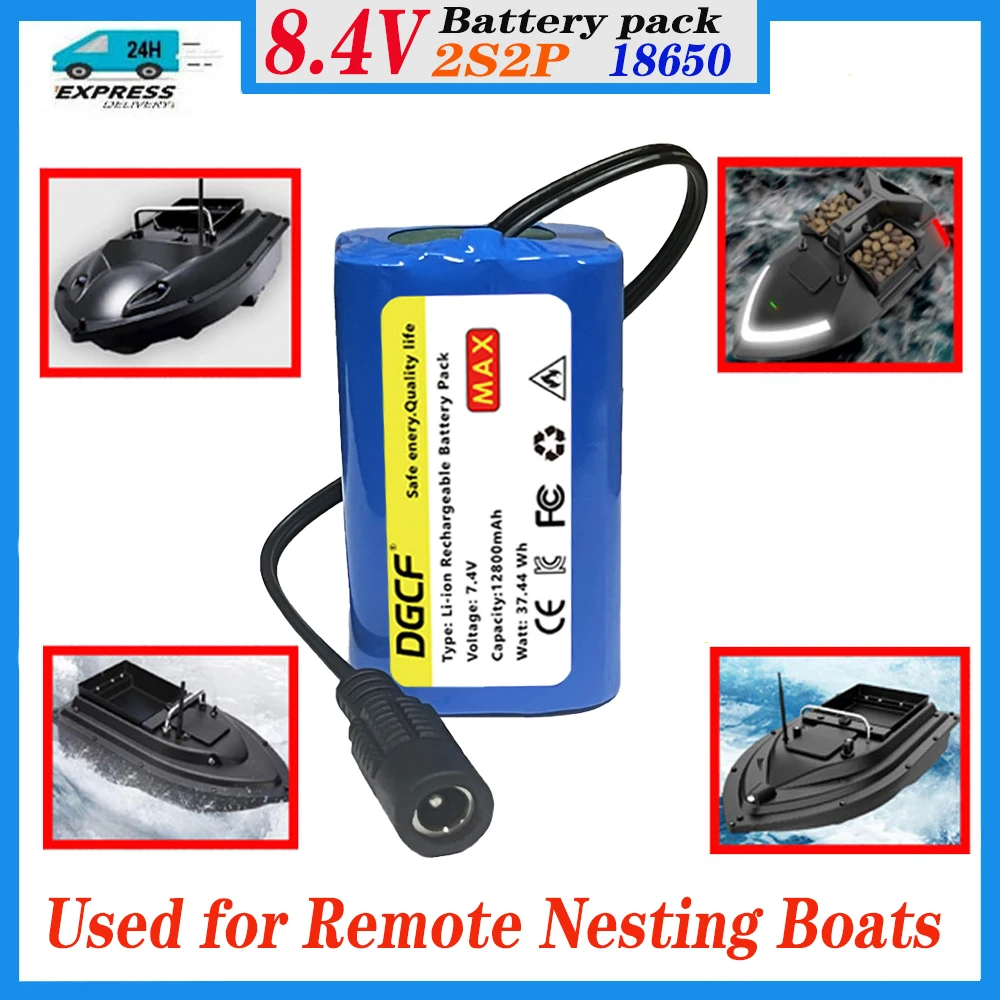 V020 V801 V002 GPS Remote Control RC Fishing Bait Boat Spare Parts 7.4V 12800MAH Battery/Motor/Receiver/Antenna/Cover