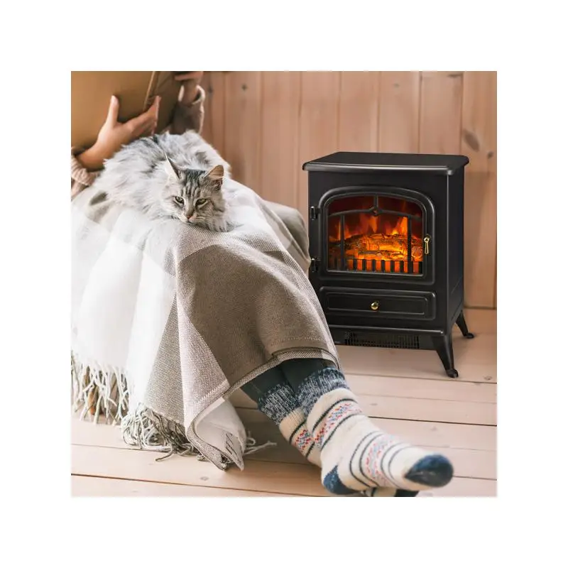 

Электрический каминный обогреватель со светодиодным пламенем, портативная плита для домашнего отопления, регулируемая температура, энергоэффективный дизайн,