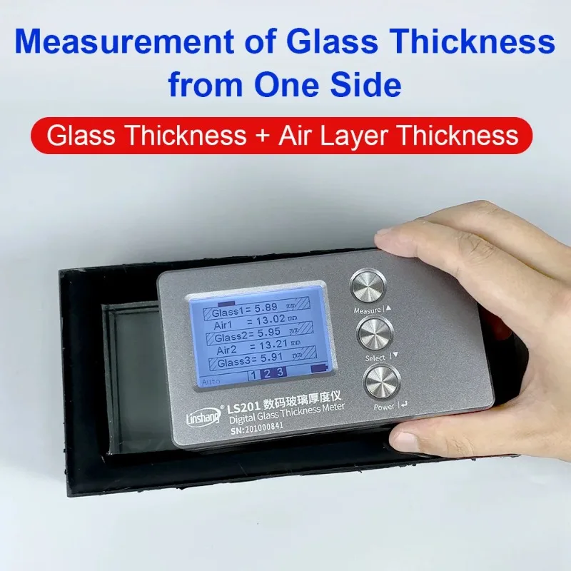 

[2026]Glass Thickness Gauge Digital Glass Thickness Meter Window Glazing Measuring Tool High Accuracy For Curtain Wall LS201