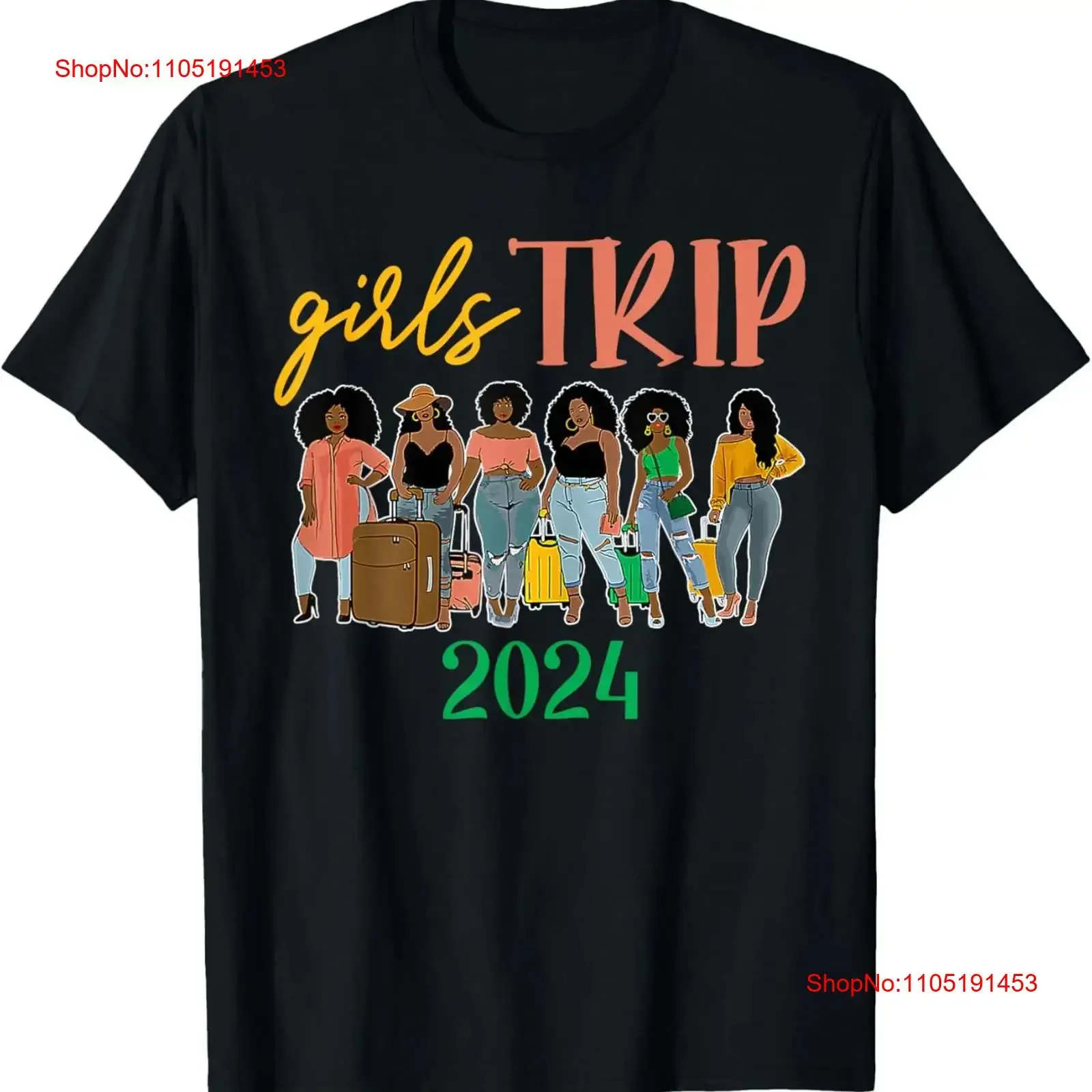 تي شيرت نسائي أسود للفتيات رحلة أفرو كوين ميلانين أمريكي أفريقي تي شيرت عتيق مغسول وجيد التهوية