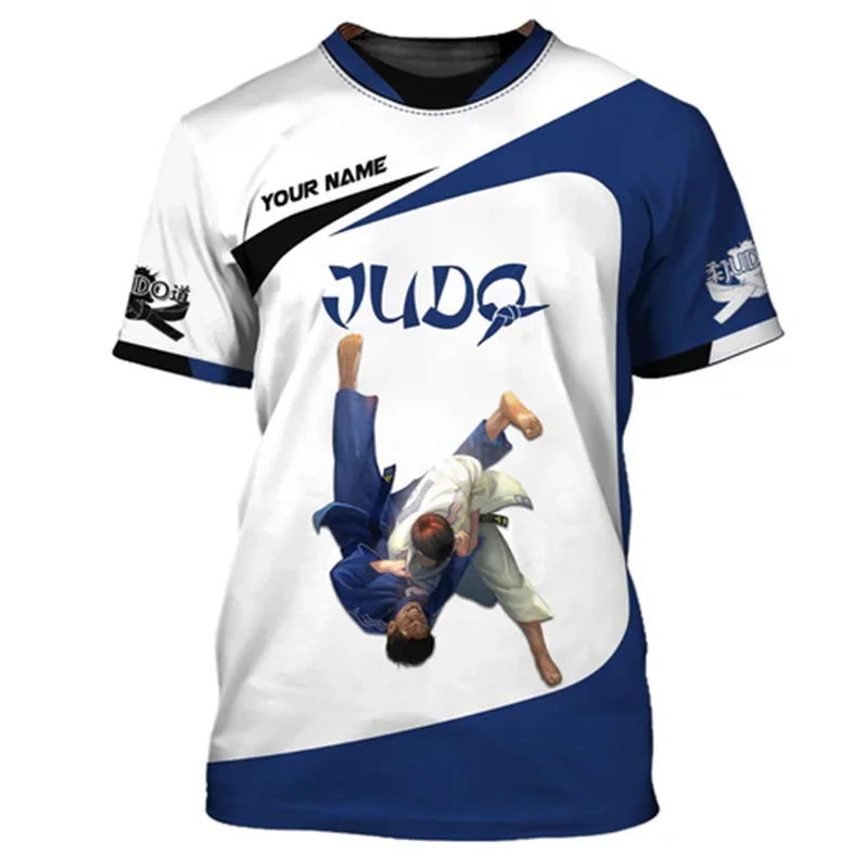 Judo Fans 3D Print Funny T-shirt For Men Fitness Train Loose Round Neck T Shirts Japanese Jiu-Jitsu Fashion Trend Custom Tee - Image 5