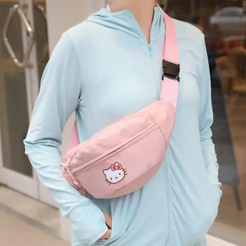 

Kawaii Sanrio Anime Hobby My Melody Kuromi Cinnamoroll Cartoon Versatile Chest Bag Girls Outing Casual Storage Bag