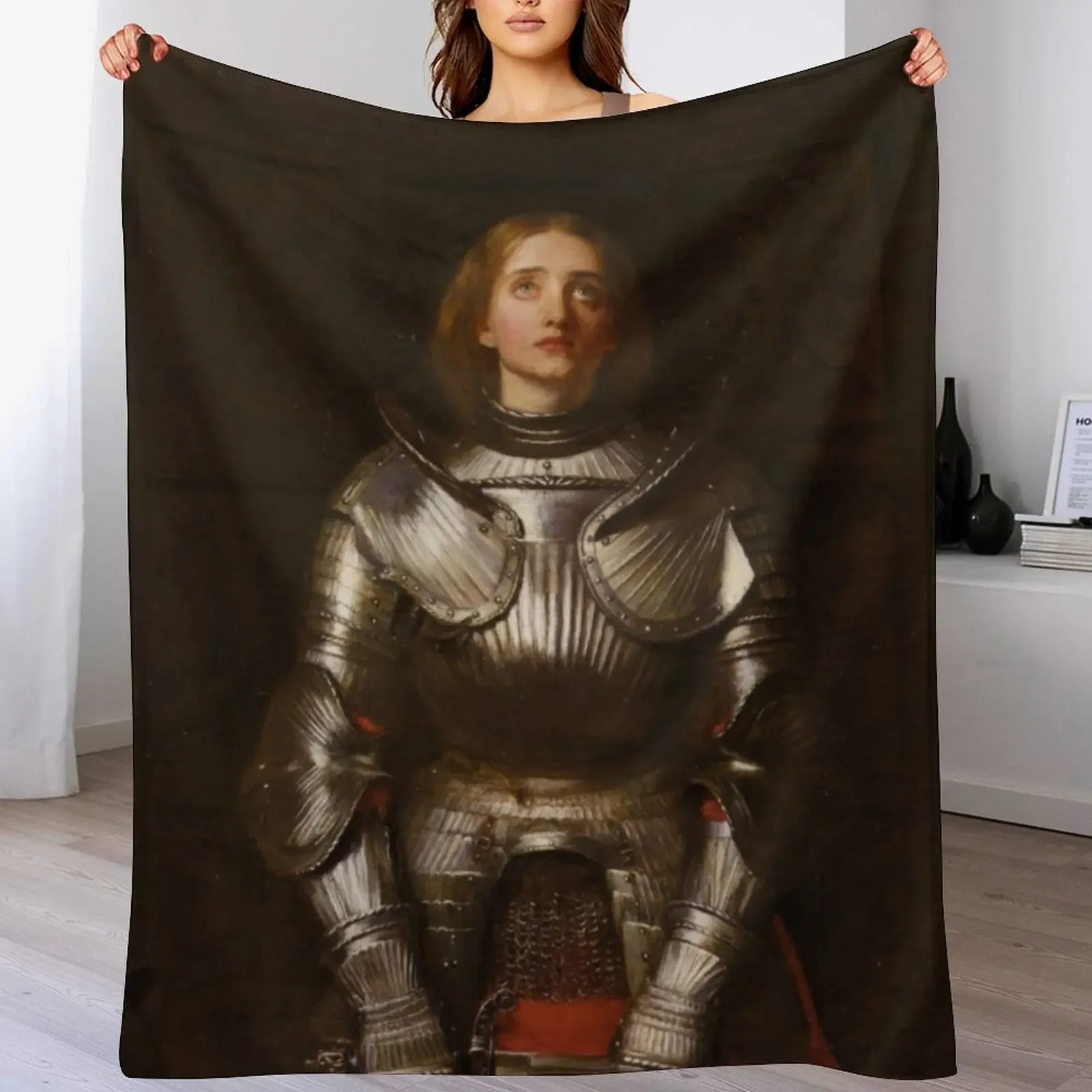 

John Everett Millais - Joan DArc (1865) Throw Blanket Blankets For Bed Decorative Sofas Hairys Giant Sofa Blankets