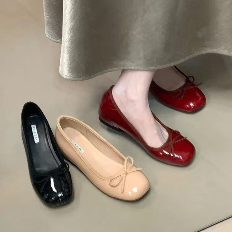 

Women Shoes Ballet Flats Bow Loafers Summer Sandals 2025 Brand Designer Retro Mary Janes Shoes Sports Casual Mujer Zapatillas