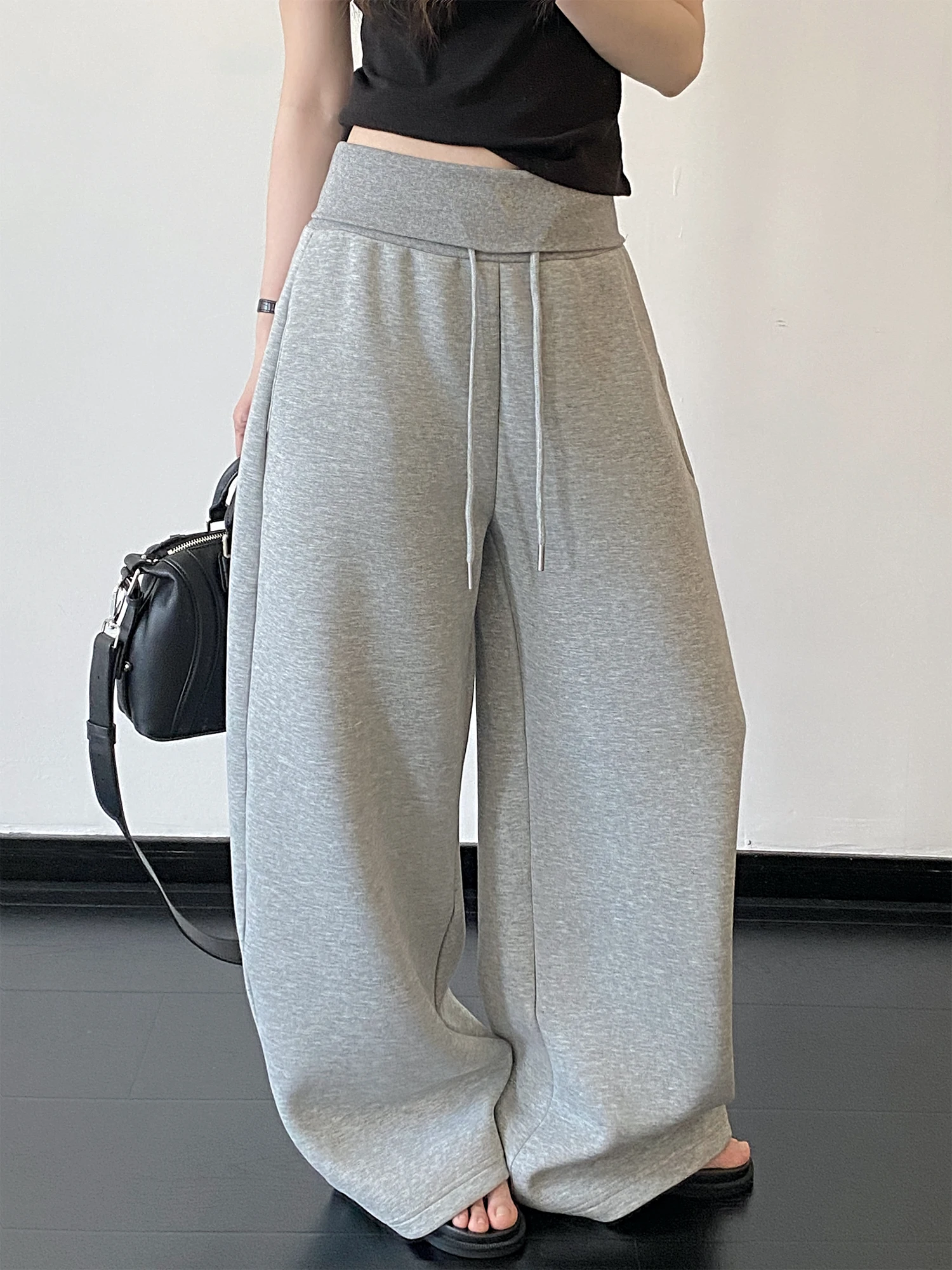 

Спортивные брюки SunYeo Pure Color Banana с высокой талией, повседневные свободные длинные брюки в корейском стиле для города