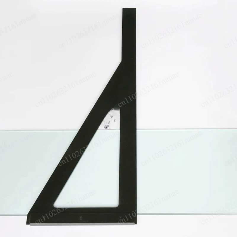 Triangular Bakelite Glass Cutting Ruler, R-shaped Cutting Guide, Right-angle Square, Black Bakelite Board, Precision Glass
