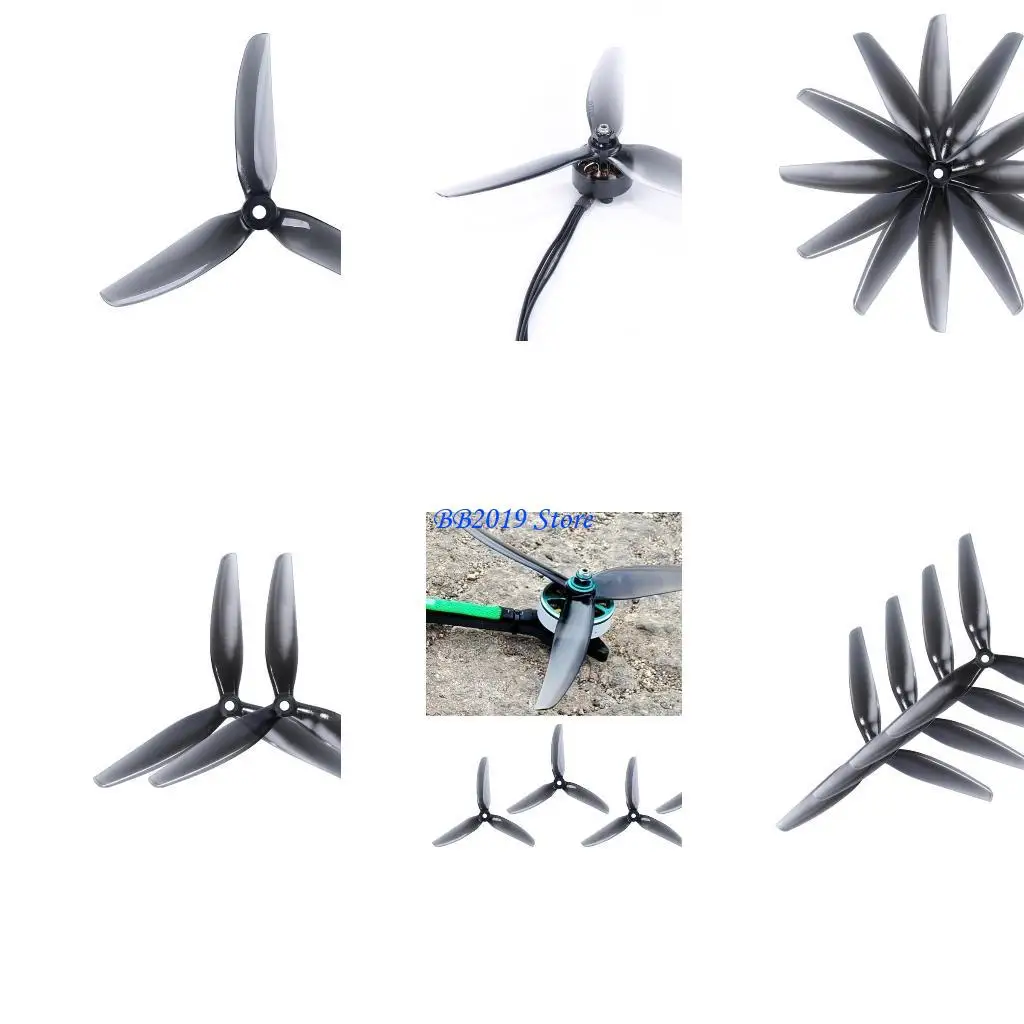 Q0KB Pack of 4 for HQ 3-Blade Props 7x4x3 Propellers Tri-Blade Propellers for Outdoor Flying and Competitions Crafts