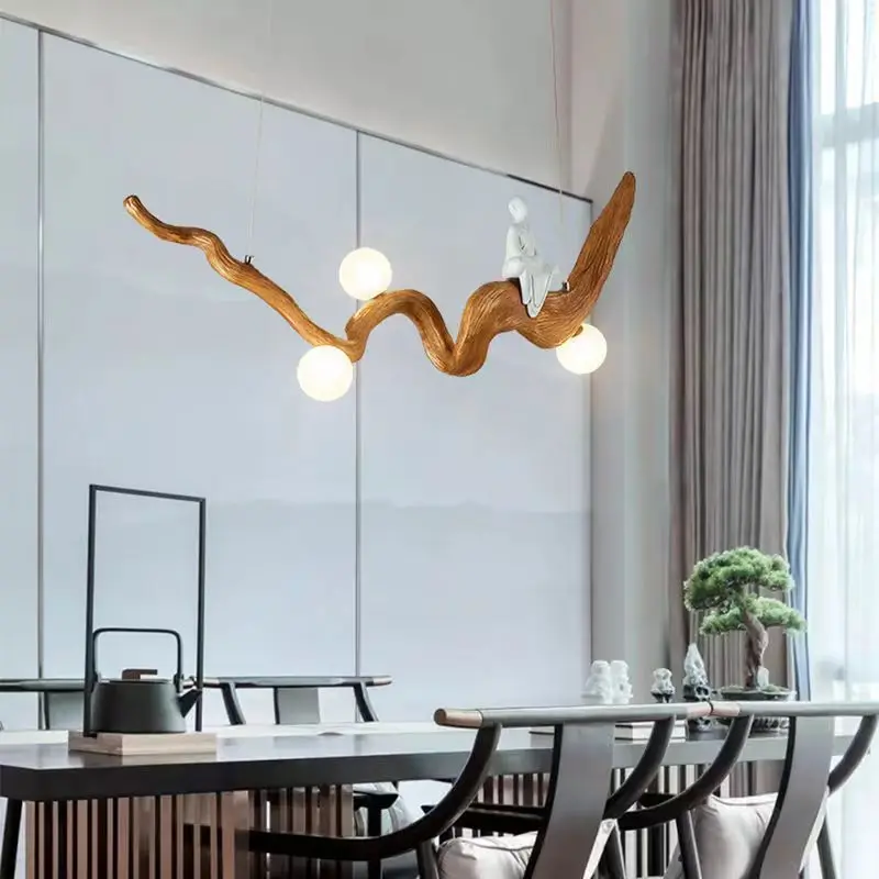 estilo chines zen resina ramos luzes pendentes lampada suspensa led decoracao interior iluminacao cor de madeira iluminacao para casa de cha sala de jantar 01