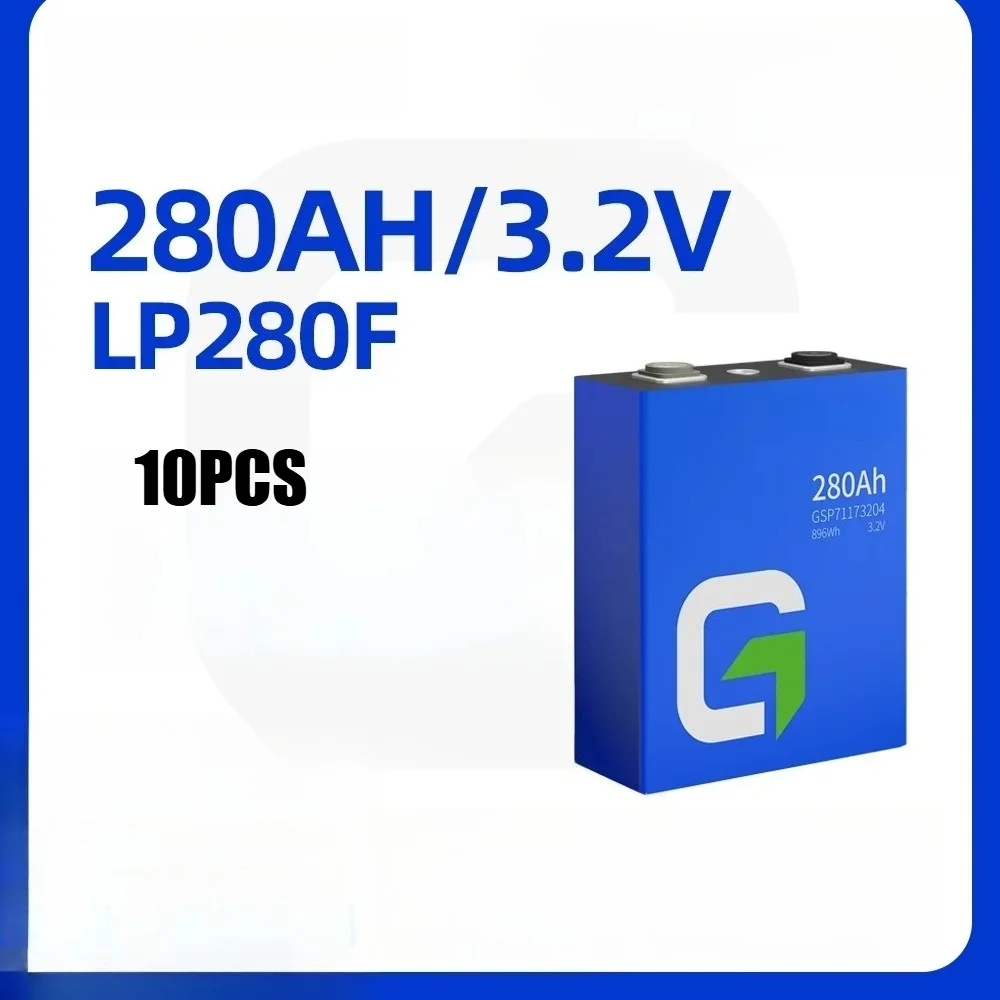 3.2V 280Ah LiFePO4 Battery Cell Large Prismatic Lithium Iron Battery for Energy Storage RV Solar System Backup Power High Safety