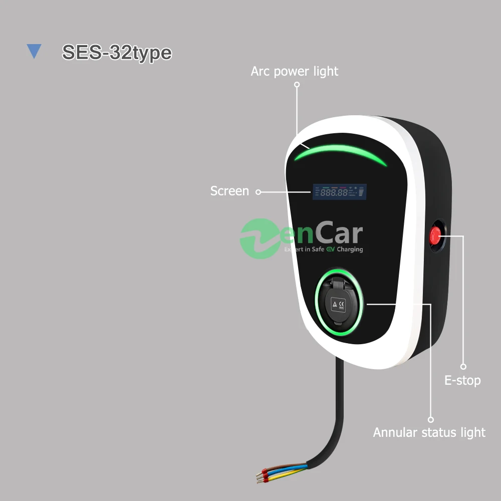 DUOSIDA Wallbox 32A 7.2kW Type 2 Socket EV Charging Station Electric Vehicle Charger IEC 62196-2 EVSE 1 Phase