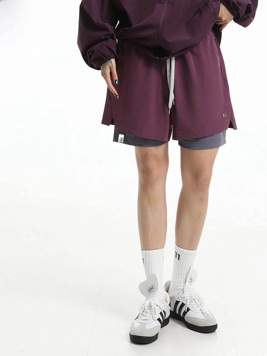 

Mrakeai Kyyds MK Qui Dry Double Layer Sports orts ex Street Sle l Waist Straight Leg Casual Pants Summer 2025