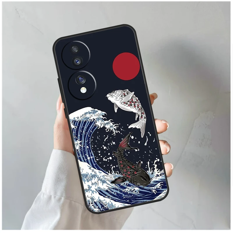 Japanese Wave Art Phone Case For Honor X8b X9b X8 X9 X6a X7a X8a X9a Honor Magic 6 Pro 5 Lite 50 70 90 Cover