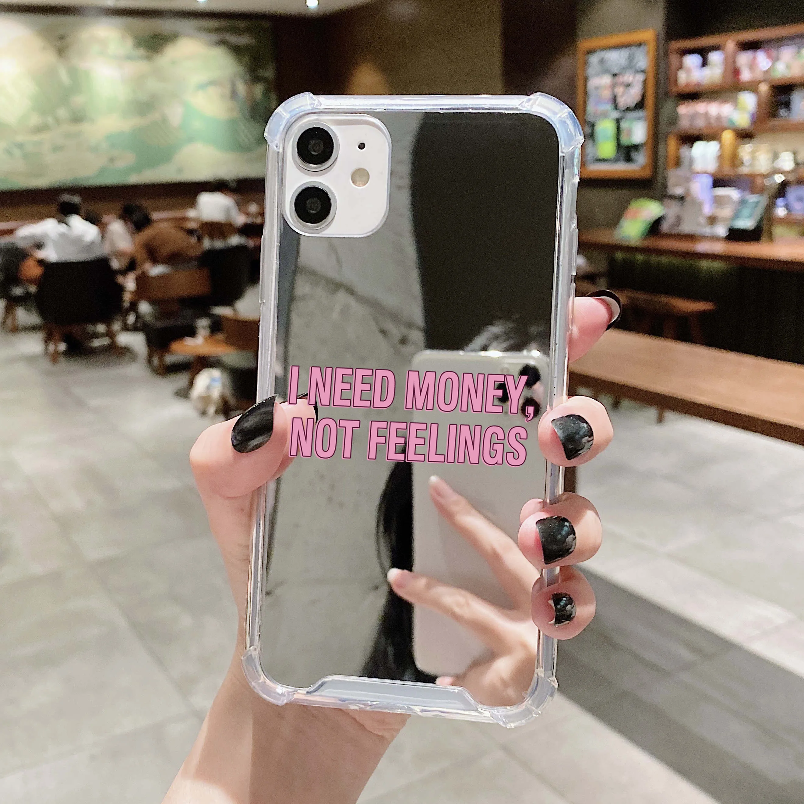 Cute Mirror Phone Case For iPhone 15 14 13 12 11 Pro Max Shockproof Protective Phone Cove for iPhone 15 Pro Max