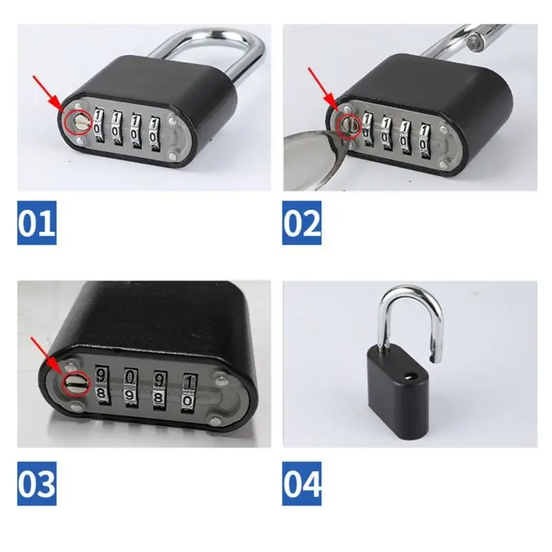 652F Practical Zinc Alloy Combination Padlocks Digits Customizable Code with Stylish Designs for Reliable Protective