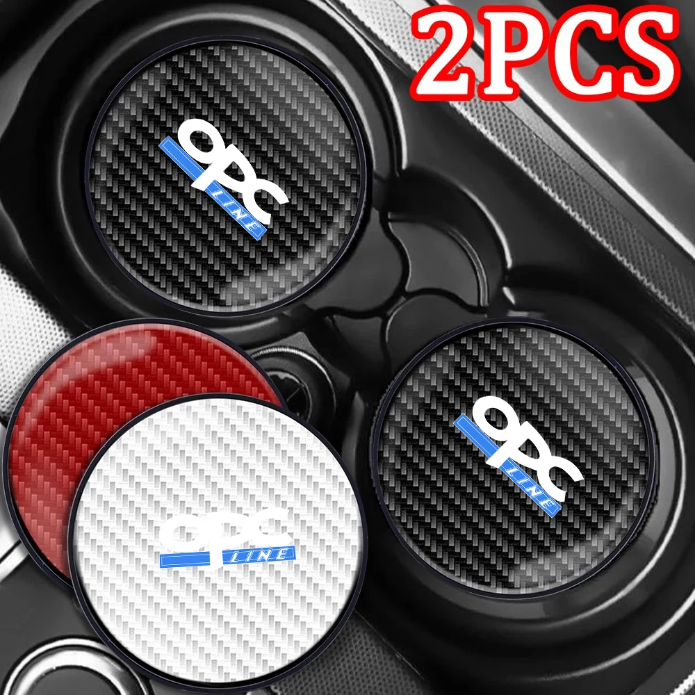 1/2 шт. автомобильная подставка для воды из углеродного волокна, нескользящий силикагель, коврик-держатель для Opel OPC Astra G H J K F Corsa D Zafira B Mokka