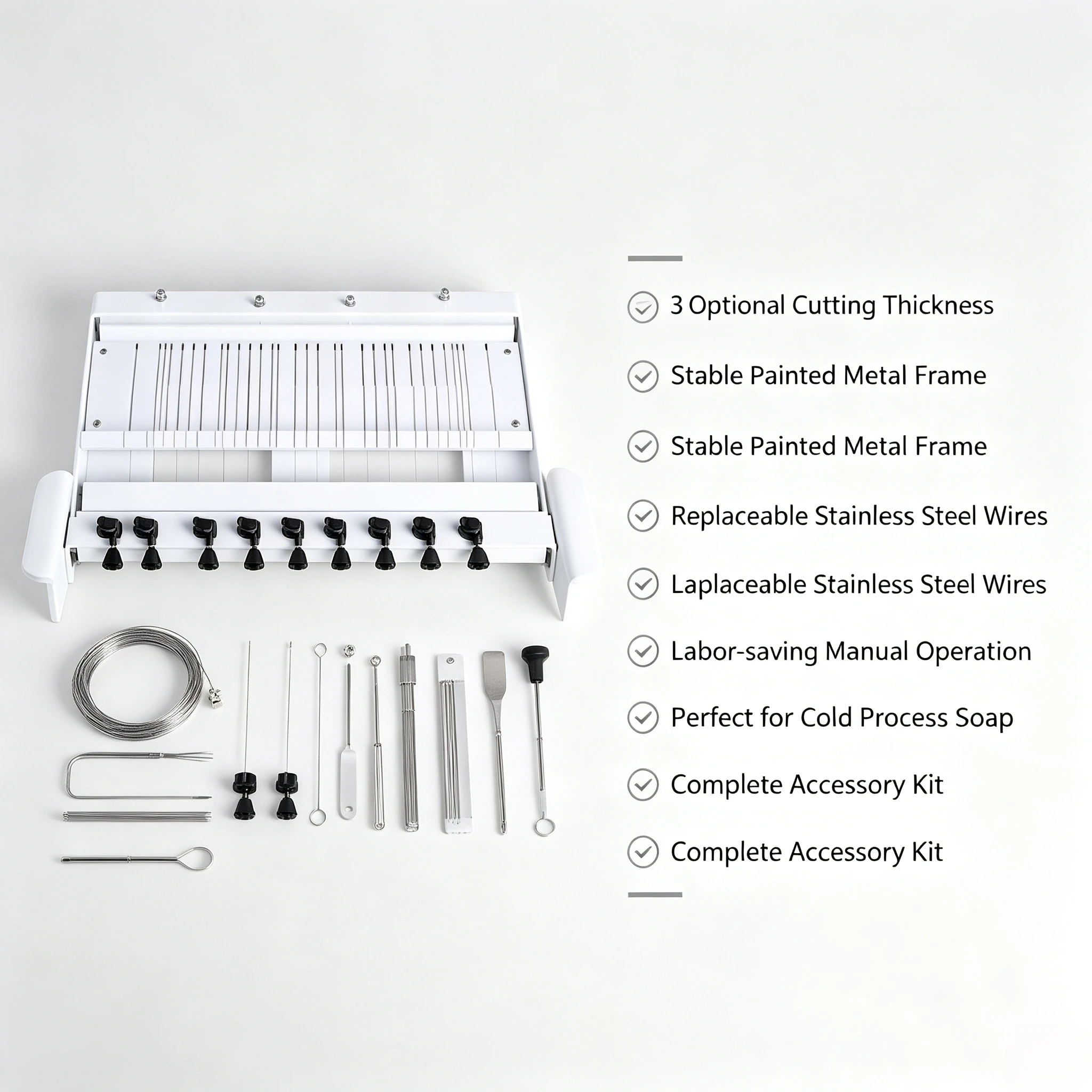 Handmade Cold Process Soap Cutter Wire Slicing Tool Soap Cutting Table DIY Soap Making Accessory
