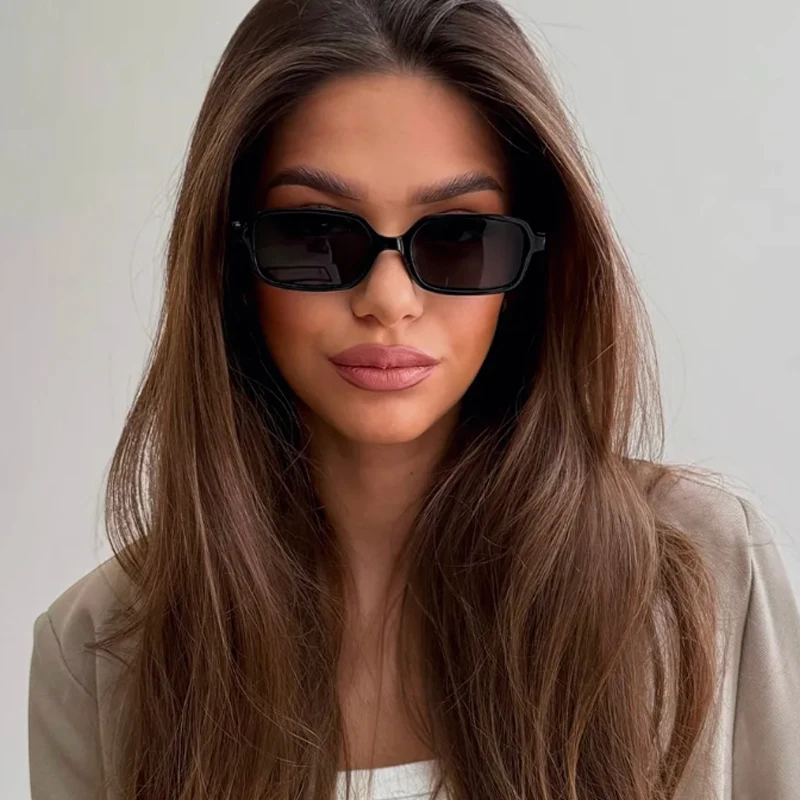 

6pcs Women Punk Style Small Rectangle Sunglasses Luxury Simple Design Eyewear Outdoor Leisure Fashion Sun Glasses Unisex