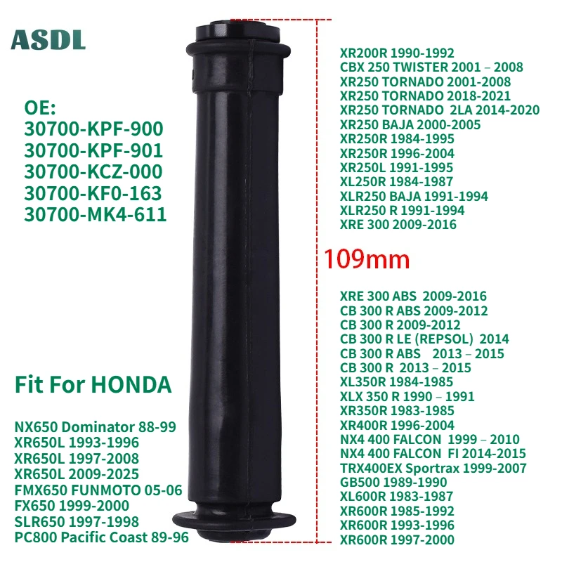 

Motorcycle High Pressure Cap Spark Plug Cap for HONDA XR200R CBX250 XR250 XL250 XLR250 XRE300 CB300R XL350R NX4 400 XL600R NX650