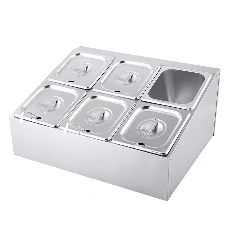 Stainless steel condiment box Ingredients box Small material box support customization