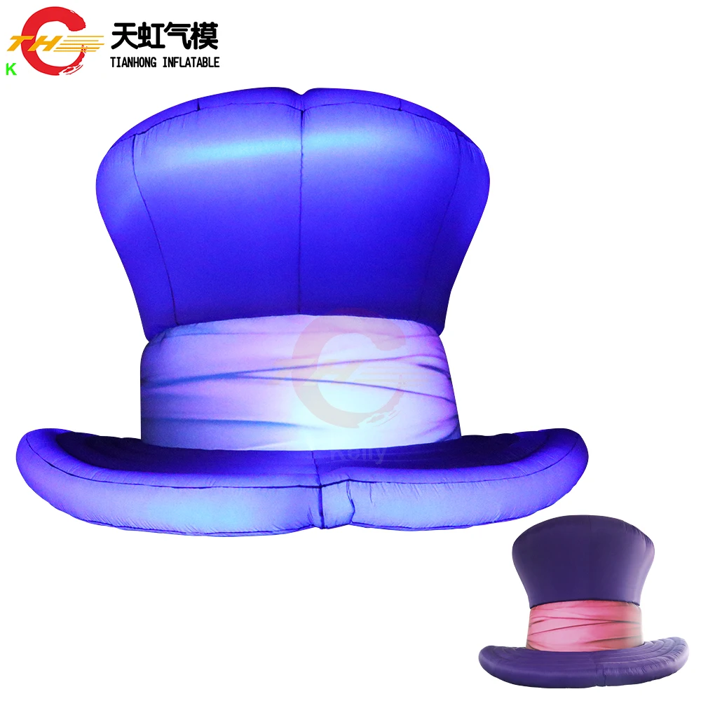 

3m-10ft High Inflatable Magic Hat Model Stage Decoration Lighting Inflatable Cap Replica Realistic Inflatable Magician Hat