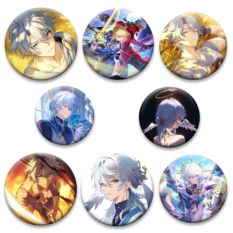

Hot Game Honkai Star Rail Brooches Cartoon Cosplay Badge Round Tinplate Anime Pins Backpack Bag Ornament Accessorys Gifts
