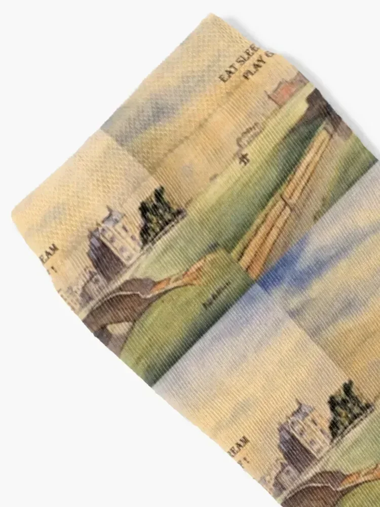 EAT SLEEP DREAM PLAY GOLF! Socks compression Heating sock men cotton high quality football Woman Socks Men's