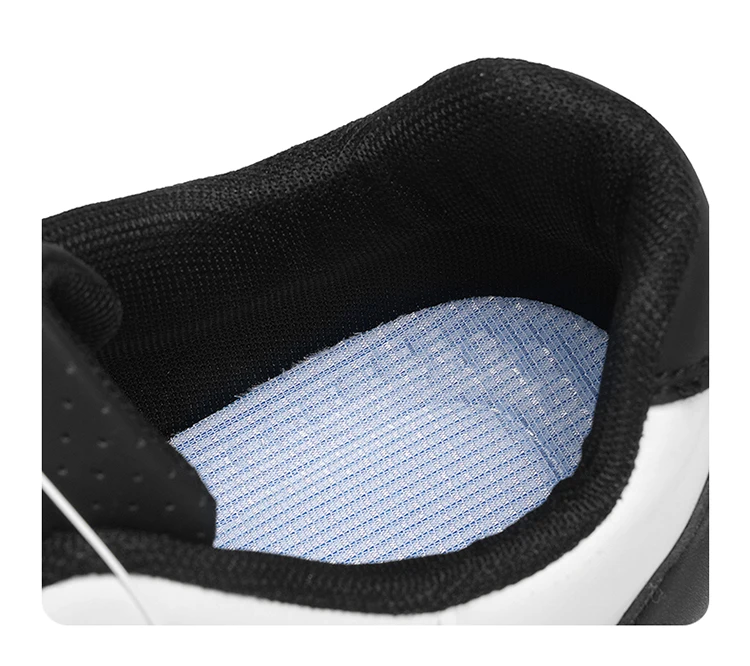 Herren Golfschuhe mit Drehverschluss und Spikes, Wasserdichtes Leder, Rutschfeste Outdoor-Sportschuhe in Weiß, Schwarz und Rot – Detail 5