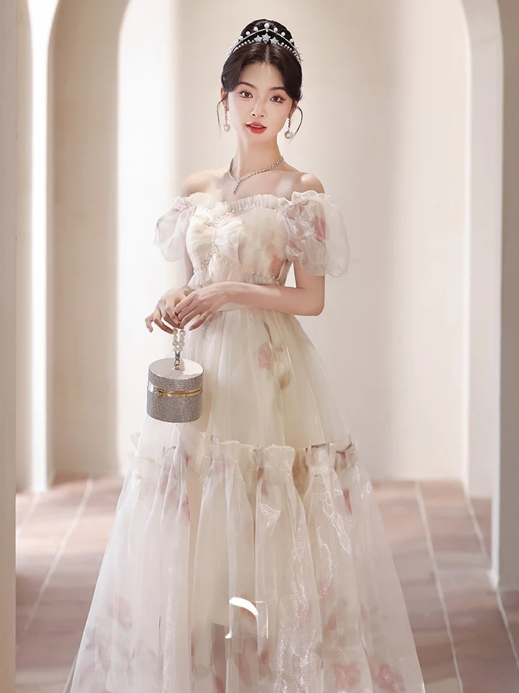 

Ele Evening Gown Women's New 2025 Autumn Winter High-End Feeling Adult Ceremony Prom aduation Ball Dr