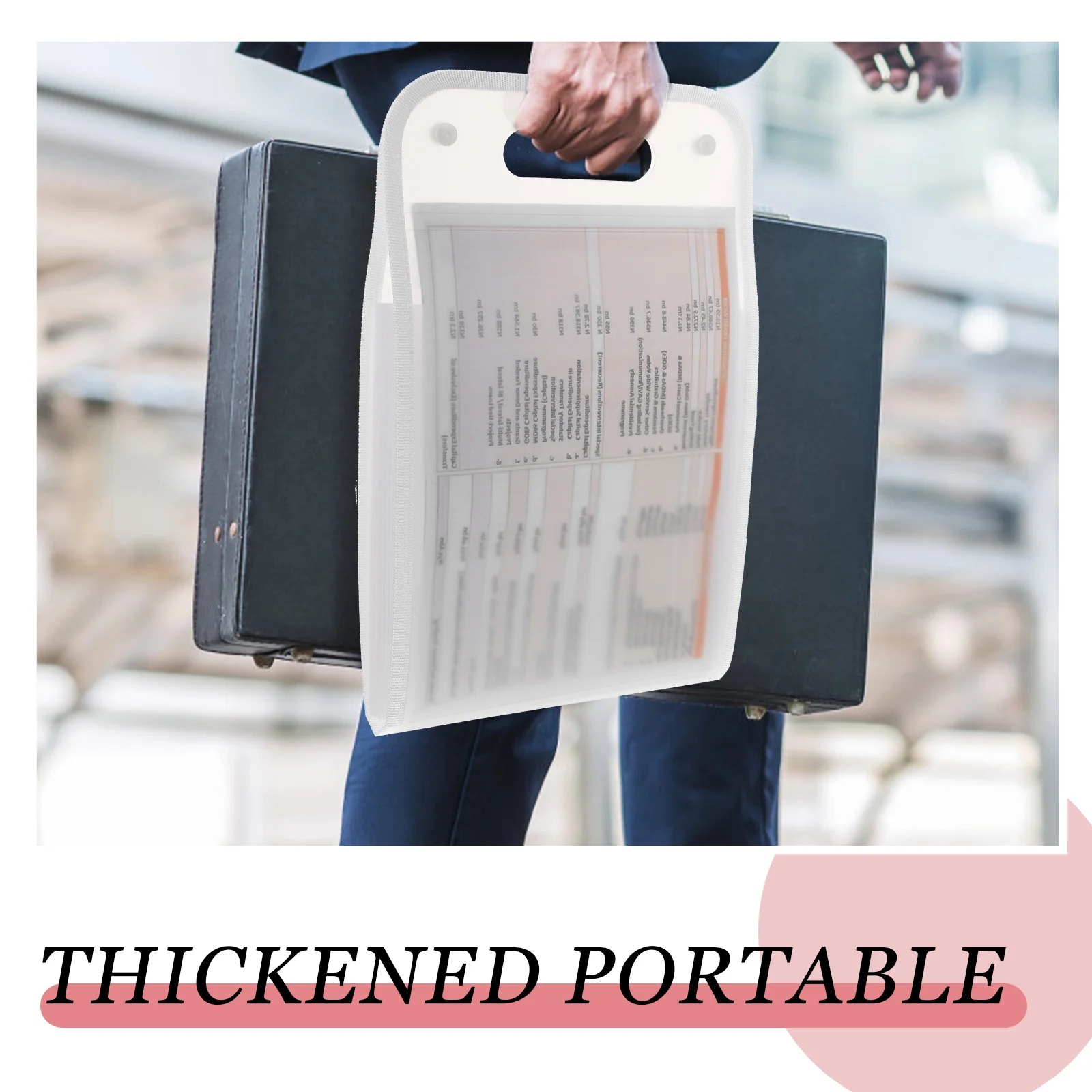 แฟ้มเก็บเอกสารแบบตั้งโต๊ะขนาดใหญ่ พกพาสะดวก จัดระเบียบใบเสร็จ ใบเช็ค และเงินสด พร้อมช่องใส่เอกสารแบบขยายได้