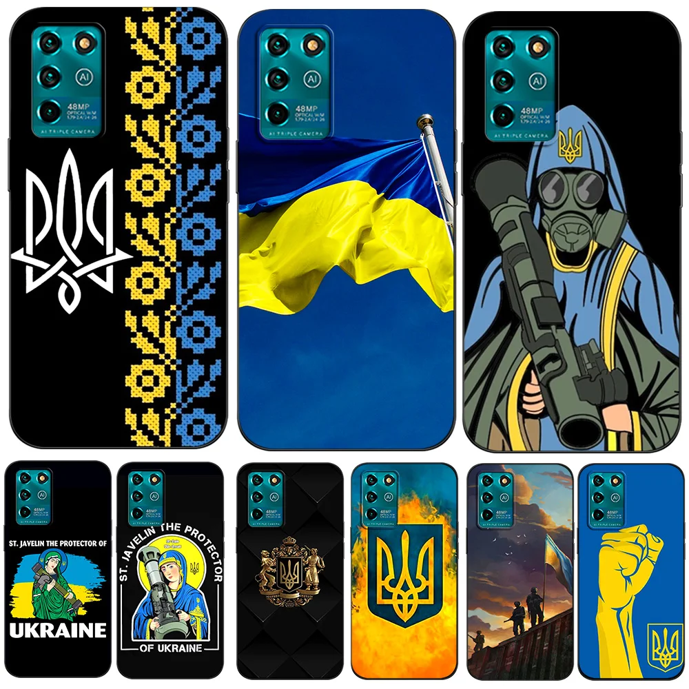 For ZTE Blade V2022 V30 Vita Case Phone Back Cover Black Tpu Case ukraine flag