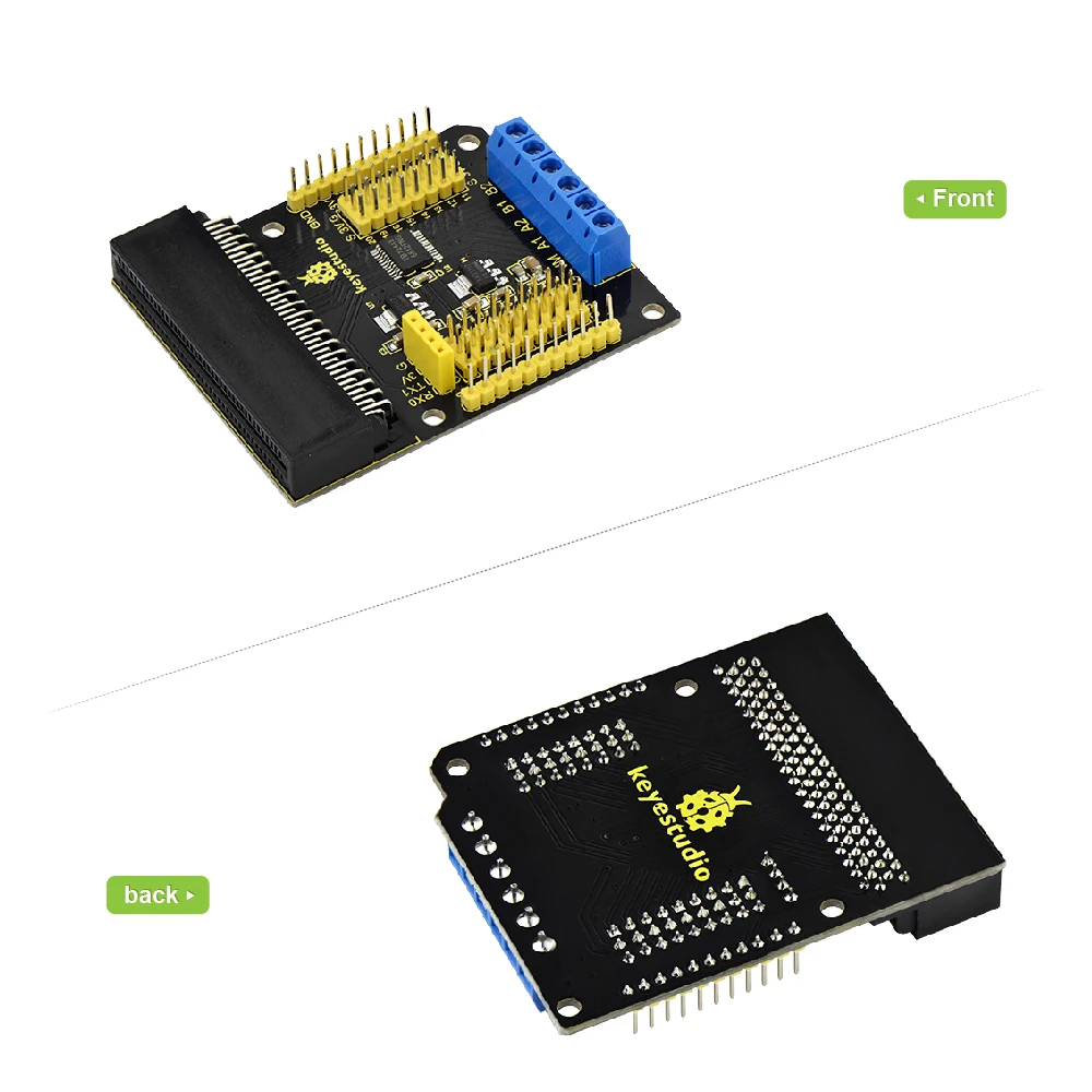 Keyestudio DRV+8833 Motor Driver Expansion Board Shield Outputs 700mA 3-pin Interfaces 3.3V&5V Voltage For Micro:bit