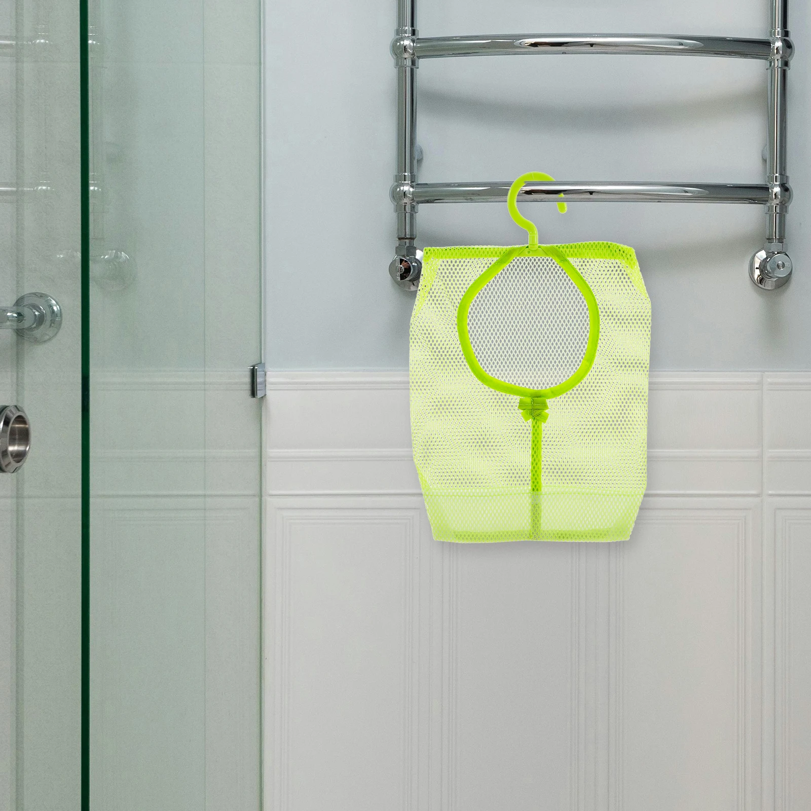 

Shower Storage Bag Clothespin Holder Mesh Hanging Bag for Travel Dirty Laundry Clothing Pins Bathroom Organization Easy Clean