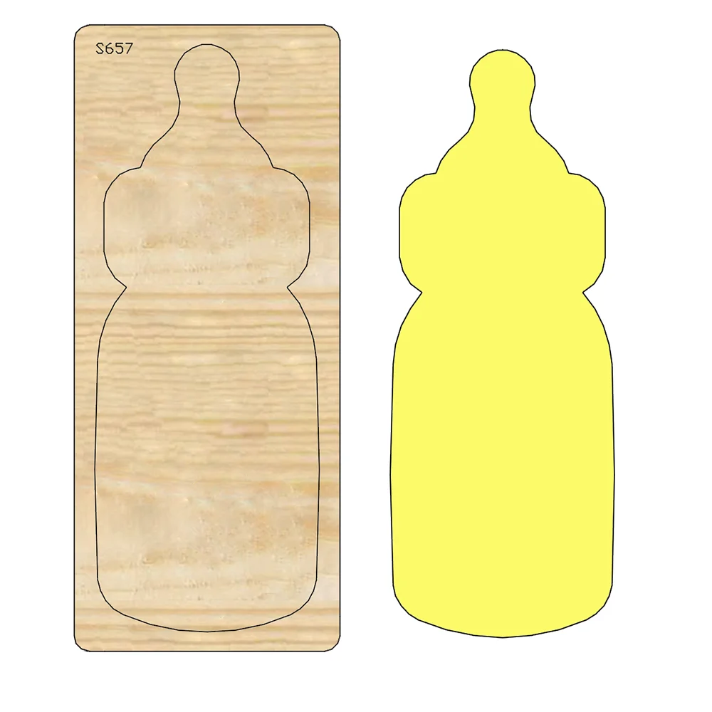 baby's feeding bottle Cutting Dies Wooden Knife Die Compatible With Most Manual Die Cut Cutters