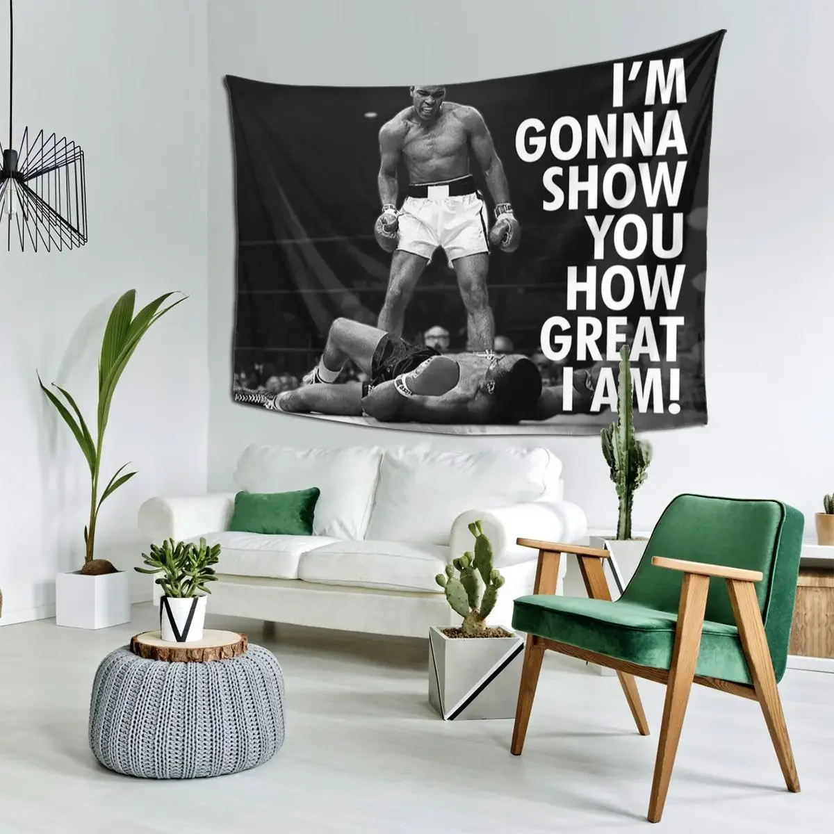 I'm Gonna Show You How Great I Am Tapestry Art Wall Hanging Aesthetic Home Decor Tapestries for Living Room Bedroom Dorm Room